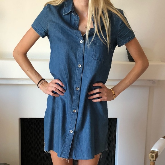 zara trafaluc denim dress